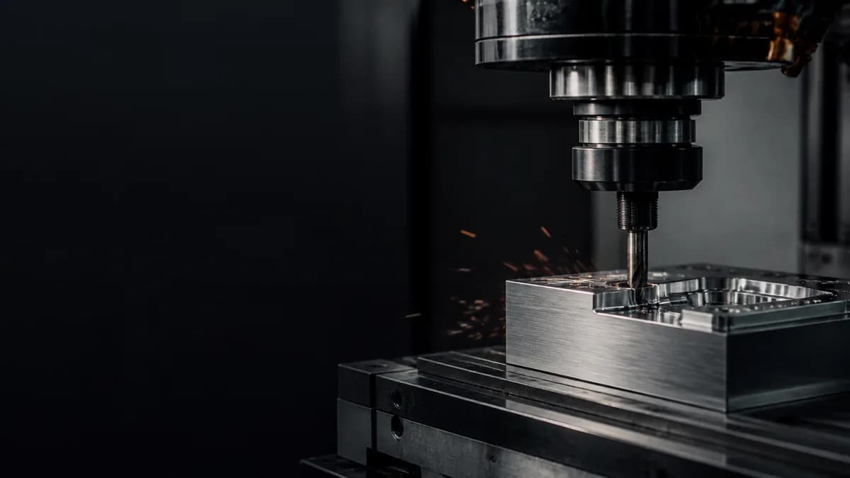 CNC-Bearbeitung eines Metallbauteils